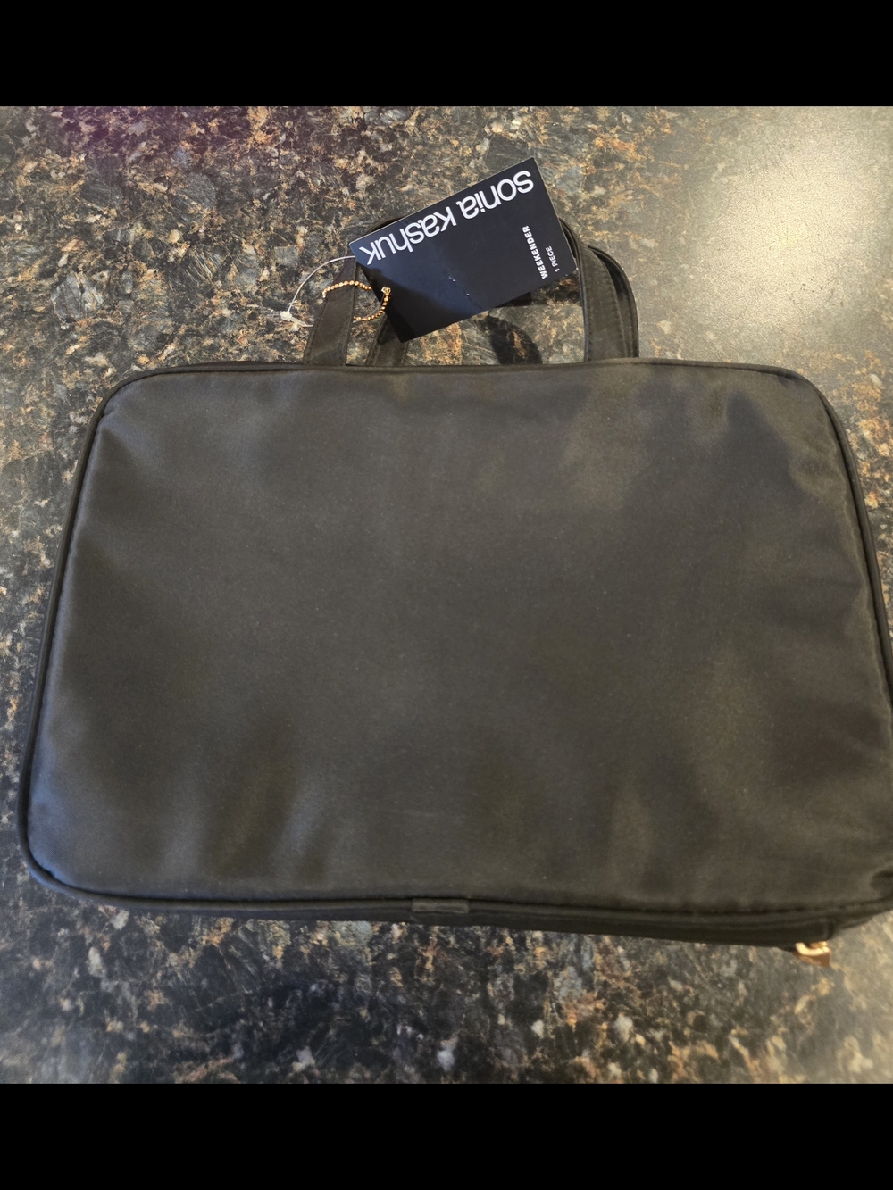 Sonia Kashuk Weekender Hanging Toiletry Bag Black NWT Travel Organizer